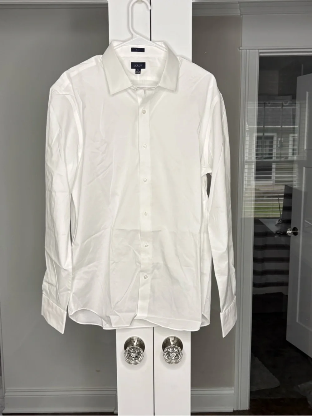 NWT J. Crew Bowery Wrinkle-free Dress Shirt Spread Collar White
